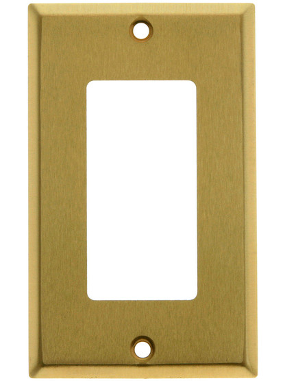 Classic GFI Cover Plate In Pressed Brass or Steel